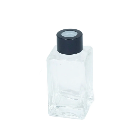 Glass bottle with black cap-0