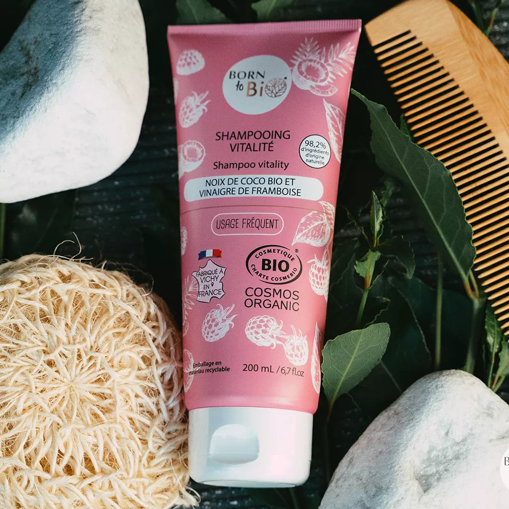 Coconut and Raspberry Vinegar Shampoo - Certified Organic-3