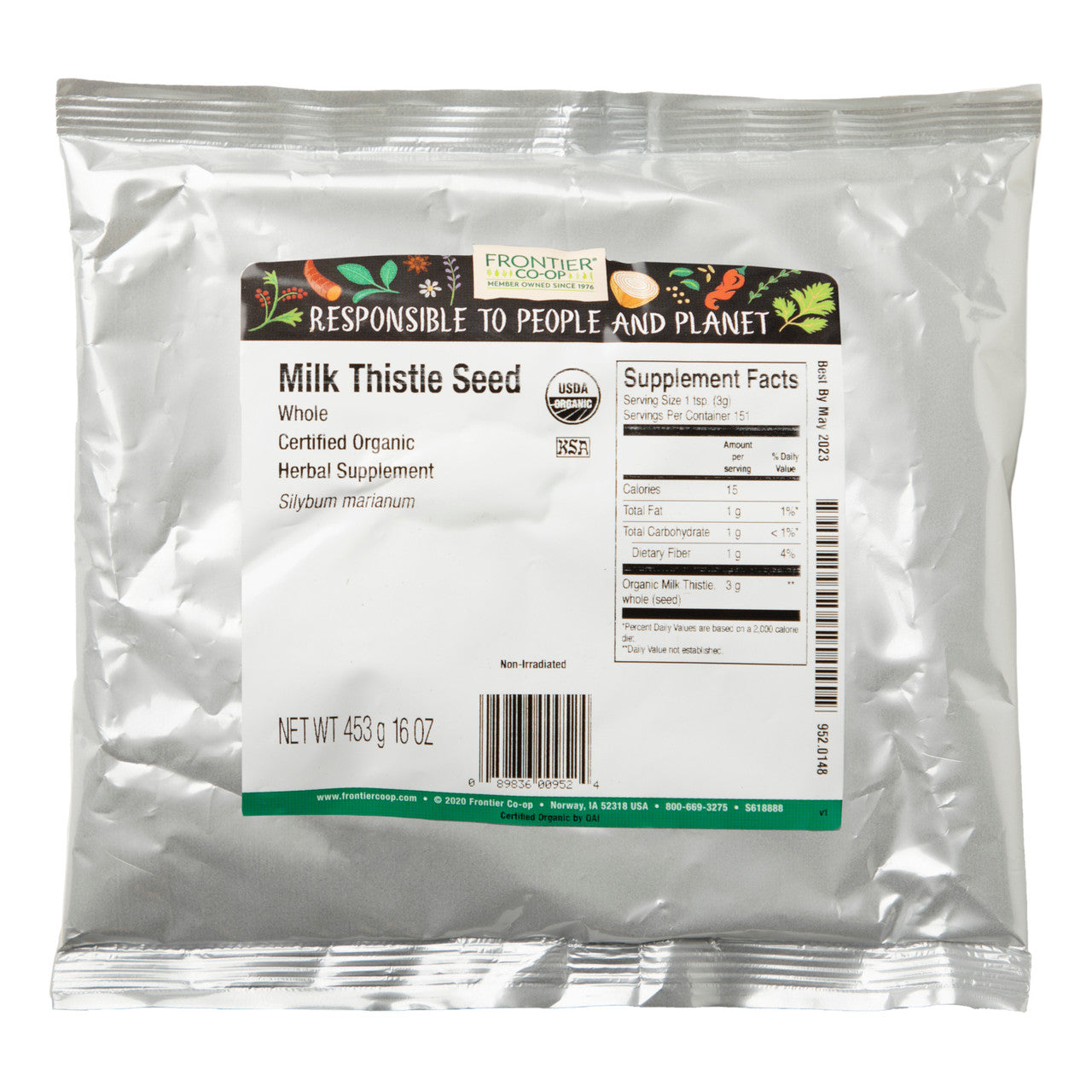 Frontier Herb Whole Milk Thistle Seed (1x1lb)-1