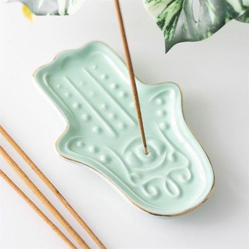 Blue Hamsa Hand Incense Stick Holder-3