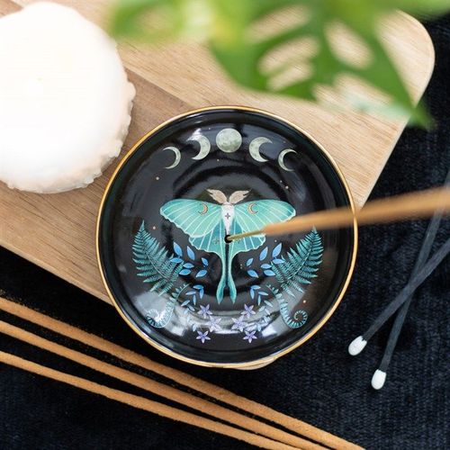 Luna Moth Ceramic Incense Plate-3