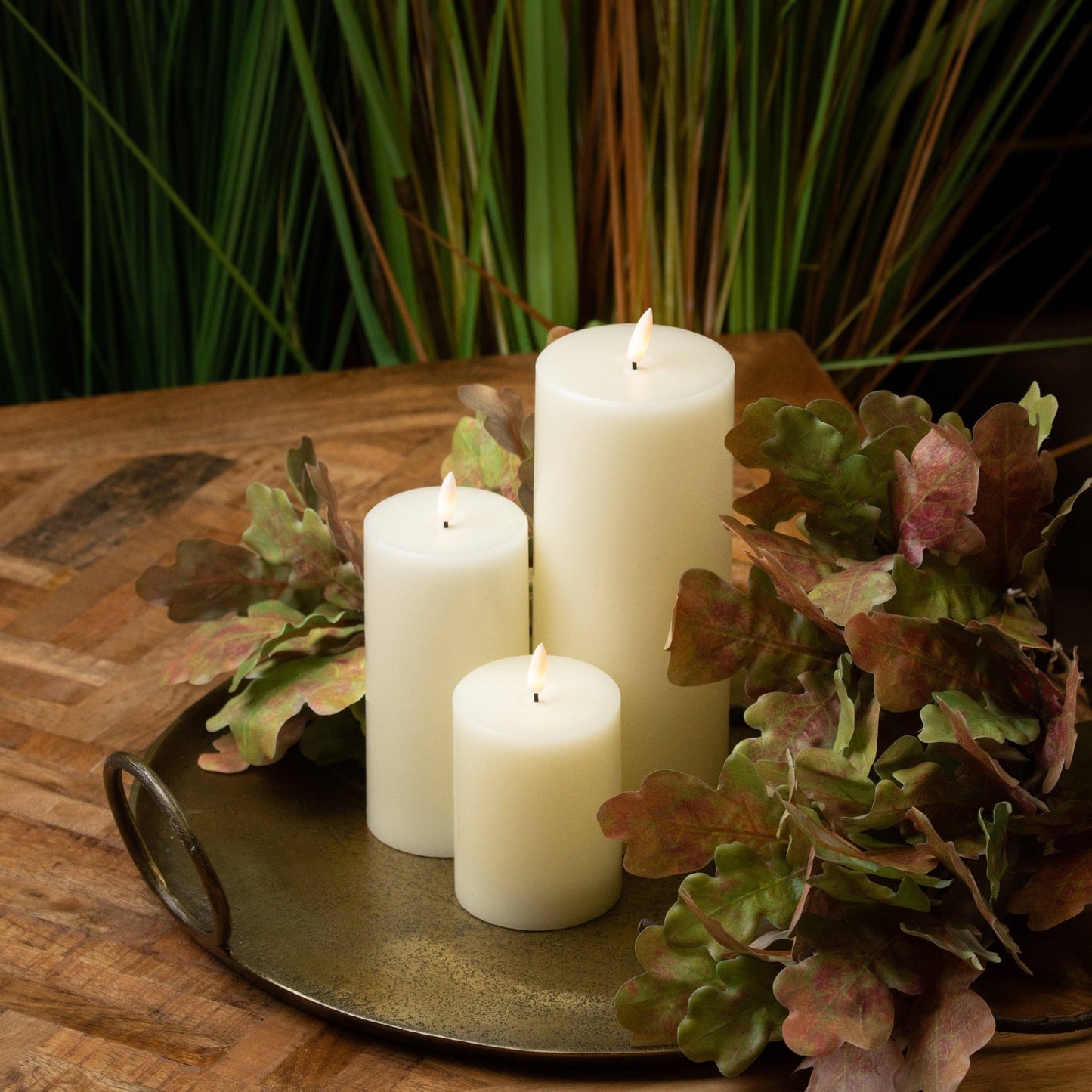 Luxury Natural Glow 3.5 x 9 Real Wax LED Cream Candle-1
