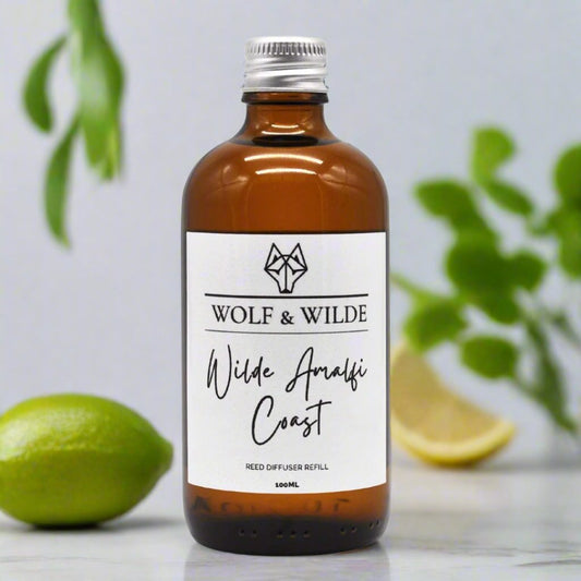 Wilde Amalfi Coast 100ML Luxury Reed Diffuser Refill In Amber Glass Bottle-0
