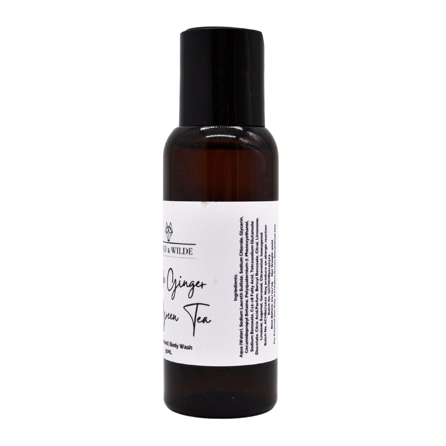 Wilde Ginger & Green Tea Travel Size Luxury Hand & Body Wash 50ML-1
