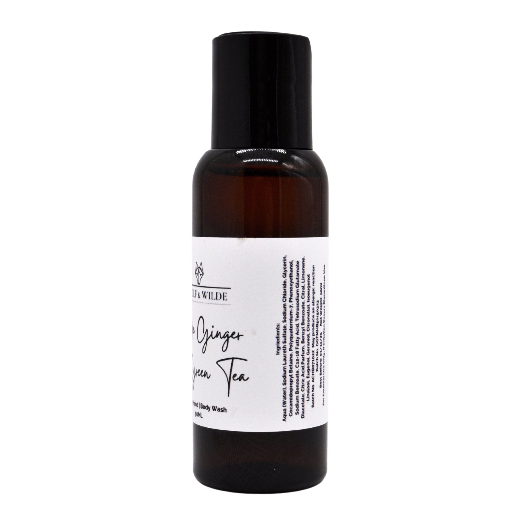 Wilde Ginger & Green Tea Travel Size Luxury Hand & Body Wash 50ML-1