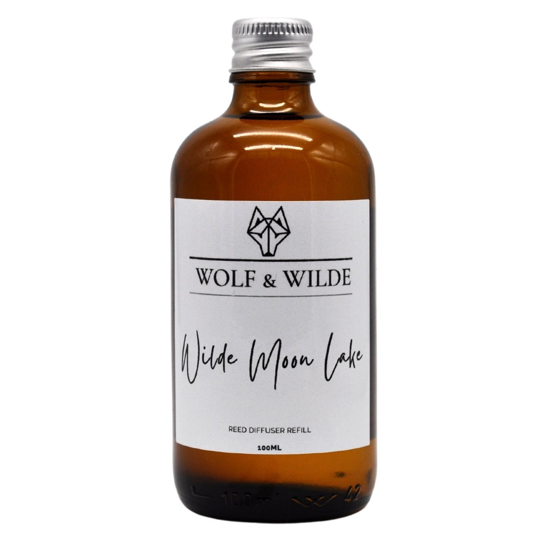 Wilde Moon Lake 100ML Luxury Reed Diffuser Refill In Amber Glass Bottle-1