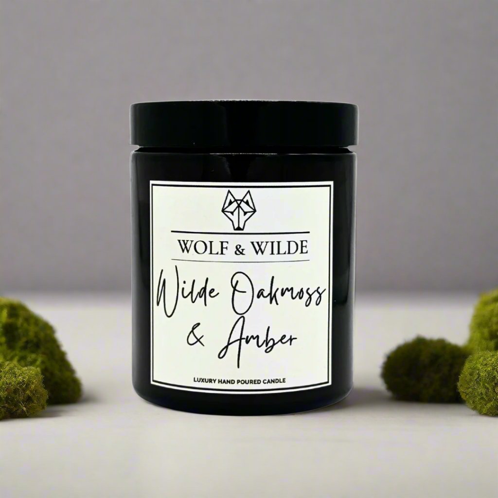 Wilde Oakmoss & Amber Luxury Aromatherapy Scented Candle-2