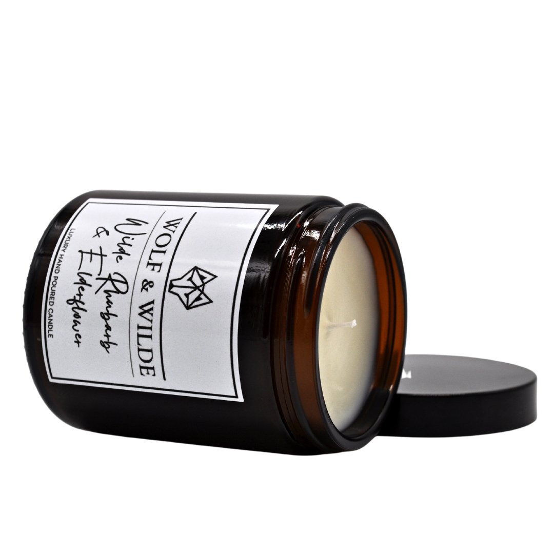 Wilde Rhubarb & Elderflower Luxury Handmade Scented Candle-2