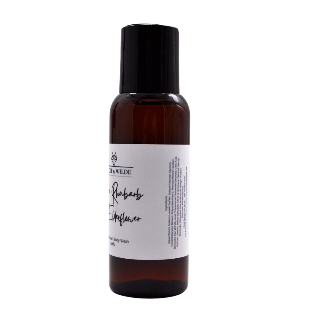 Wilde Rhubarb & Elderflower Travel Size Luxury Hand & Body Wash 50ML-1
