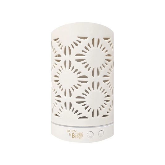 White ceramic essential oil diffuser-0
