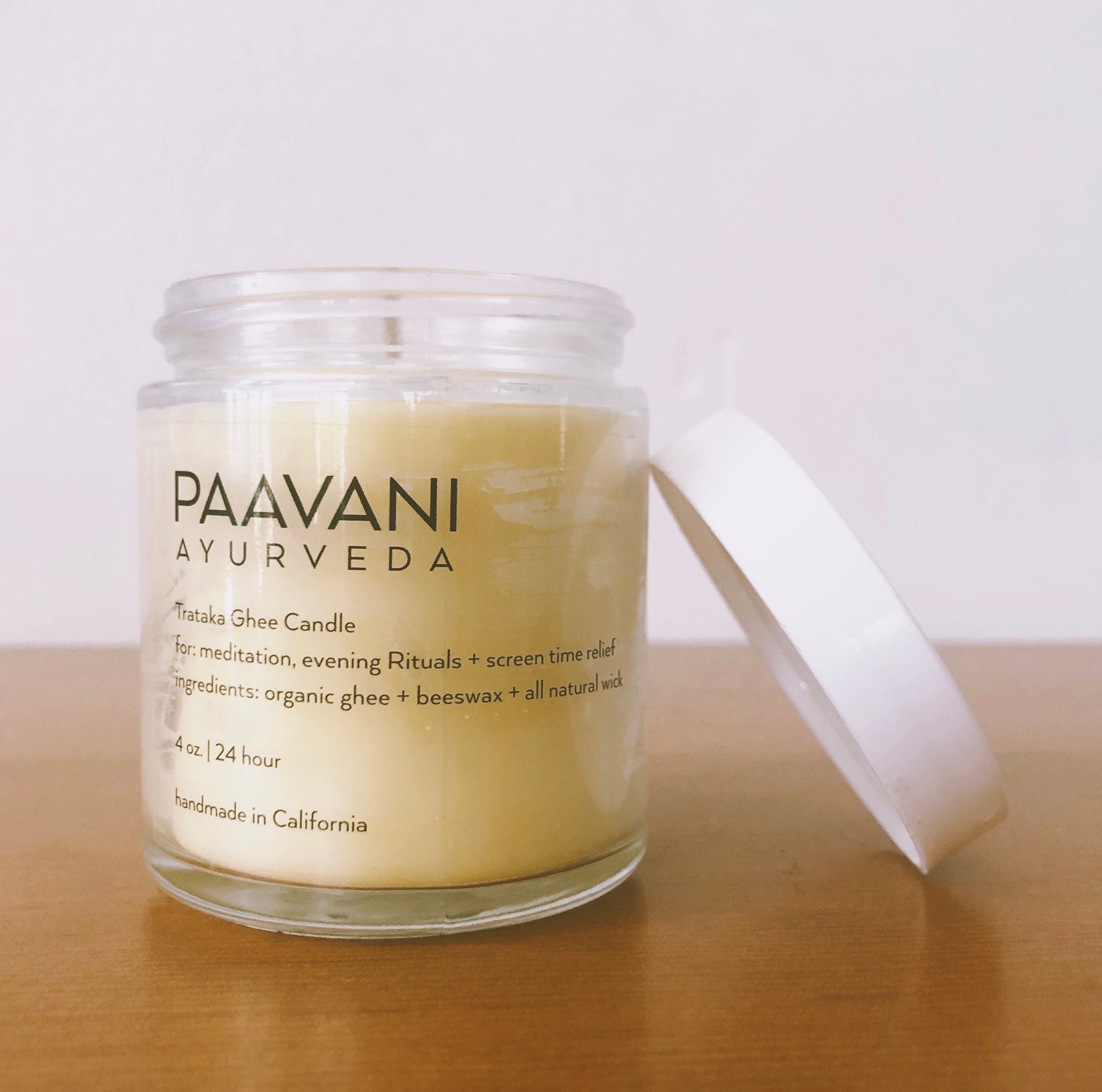 Trataka Ghee Candle | Ayurvedic Meditation Candle for Focus & Eye Health-4