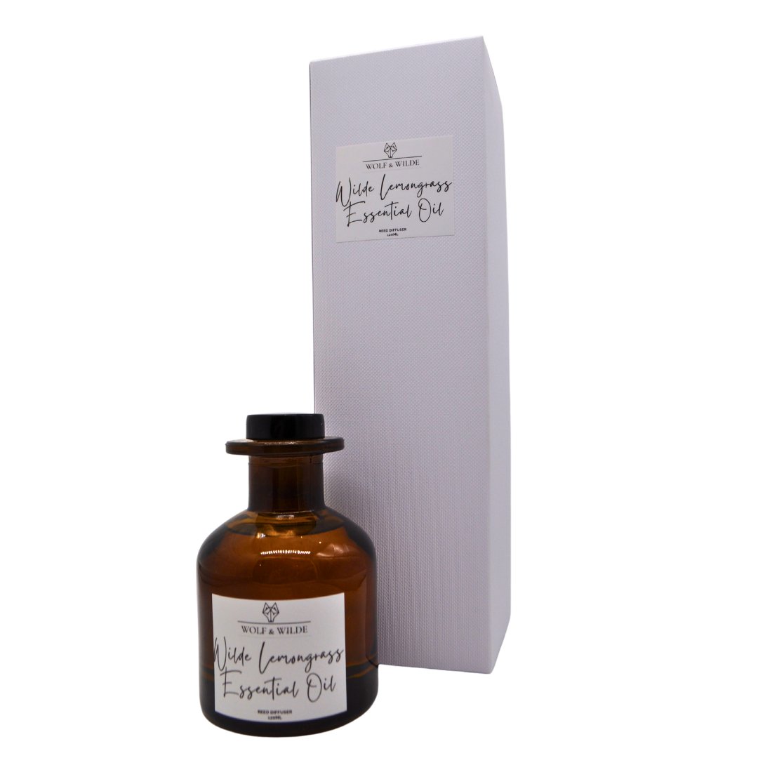 Lemongrass Essential Oil 120ml Reed Diffuser With 8 Reeds-2
