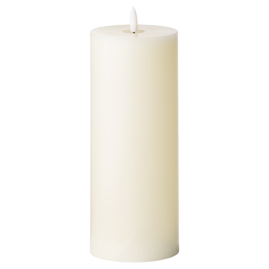 Luxury Natural Glow 3.5 x 9 Real Wax LED Cream Candle-0