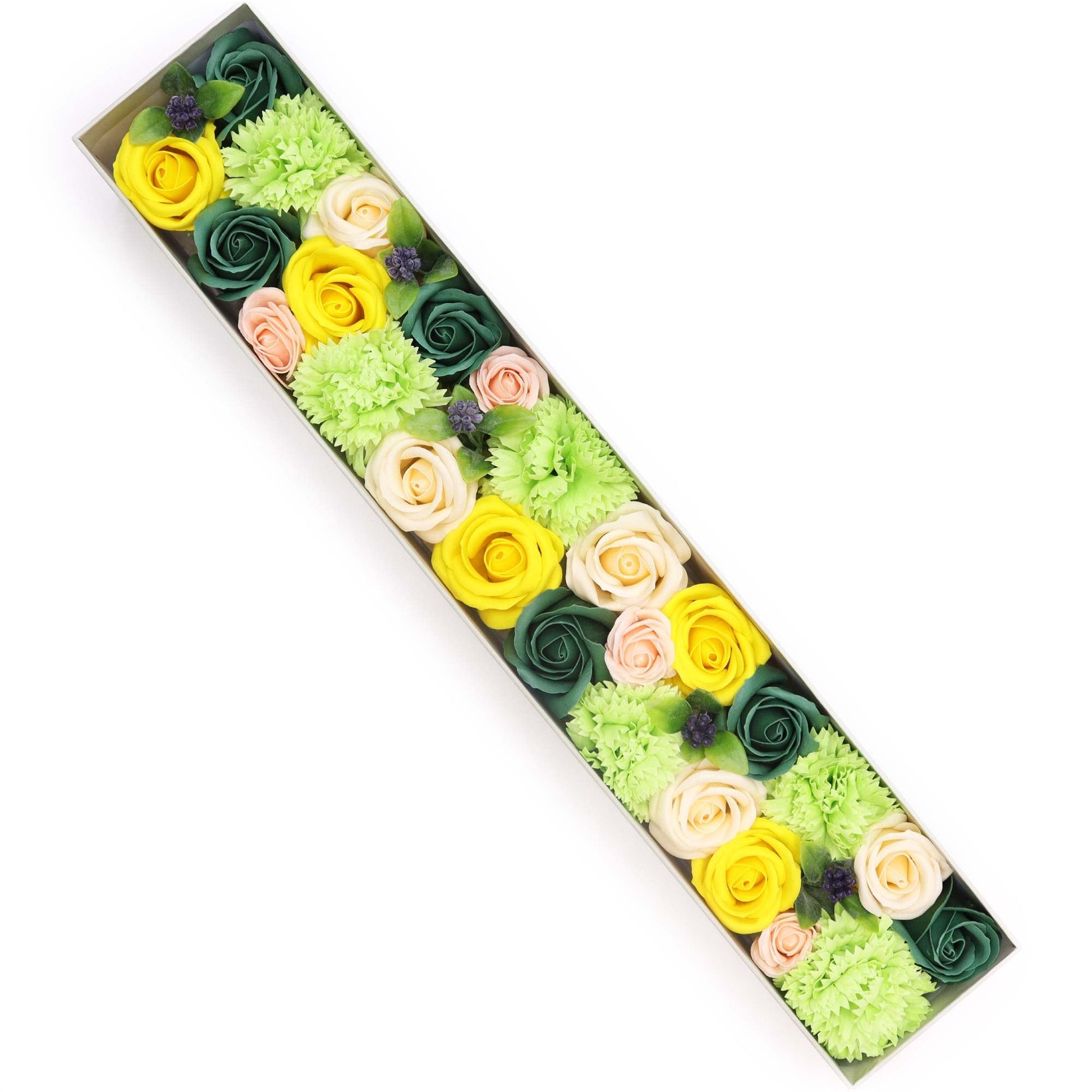 Soap Flowers - Spring Celibrations - Yellow & Greens. Extra Long-4