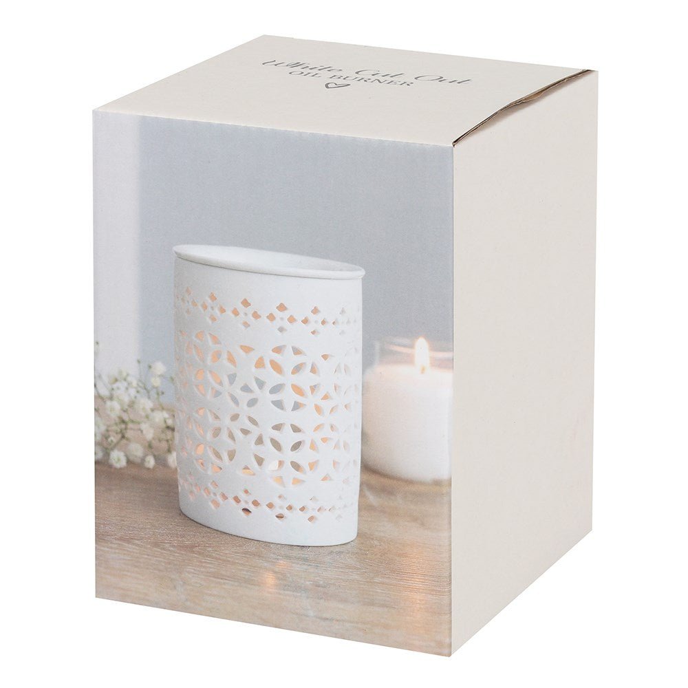 WHITE MATTE CUT OUT OIL / WAX MELT TEALIGHT BURNER-3