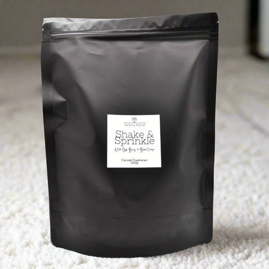 Wilde Goji Berry & Blood Orange Scented Shake & Sprinkle. Strong Carpet Freshener. 500g | Vegan Friendly | Cruelty Free | Handmade In UK | Highly Scented | Carpet Cleaner-0