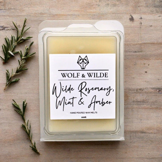 Wilde Rosemary, Mint & Amber Soy Wax Melts 100g-0